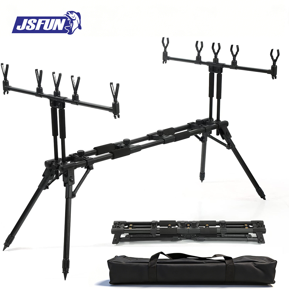 Fishing Rod Holder - JSFUN Adjustable 5-Rod Fishing Rod Stand