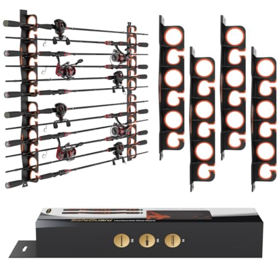 Fishing Rod Rack - SafeGuard Fishing Rod Holder for Garage,