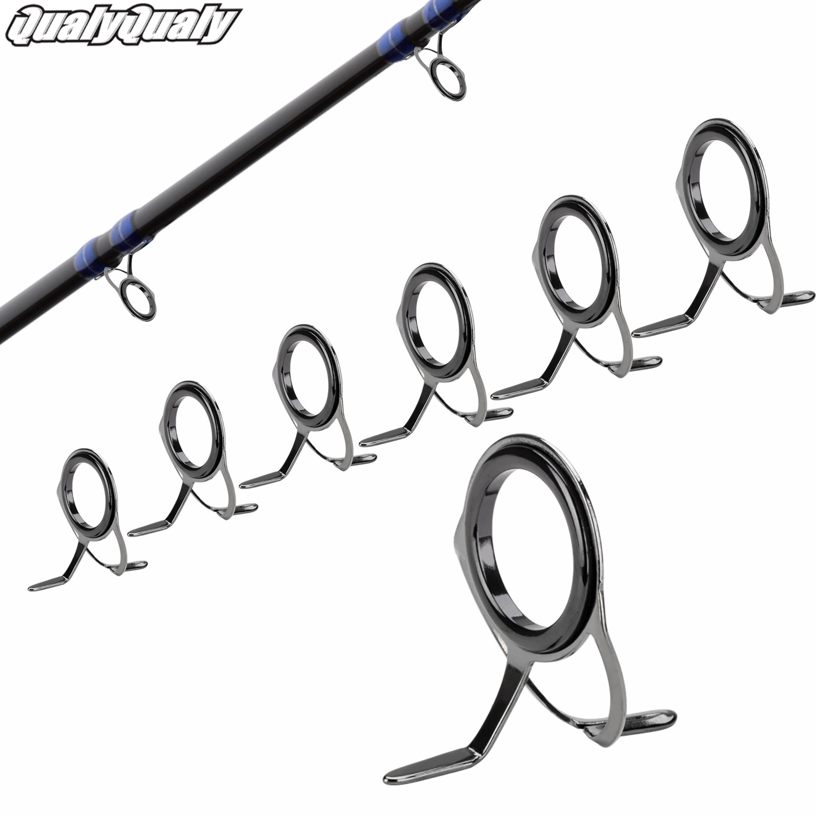 7pcs Fishing Rod Guides Repair - Fishing Rod Guide Replacement recensione e prezzo