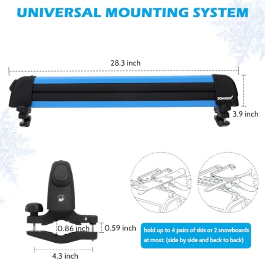 Multi-Purpose Alumium Blue Ski - Fishing Rod Holder recensione e prezzo
