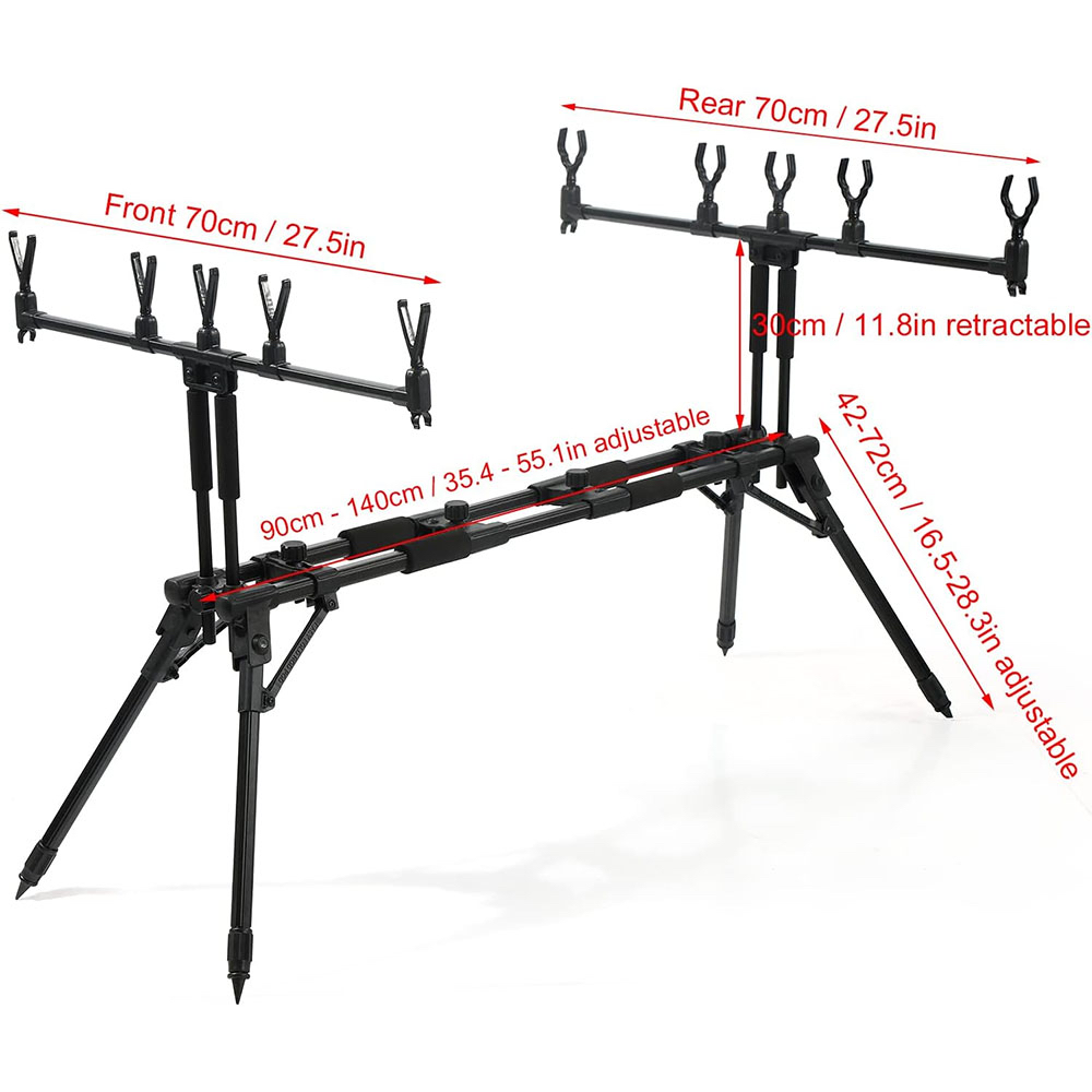 JSFUN  Adjustable 5-Rod Fishin - Fishing Rod Holder recensione e prezzo