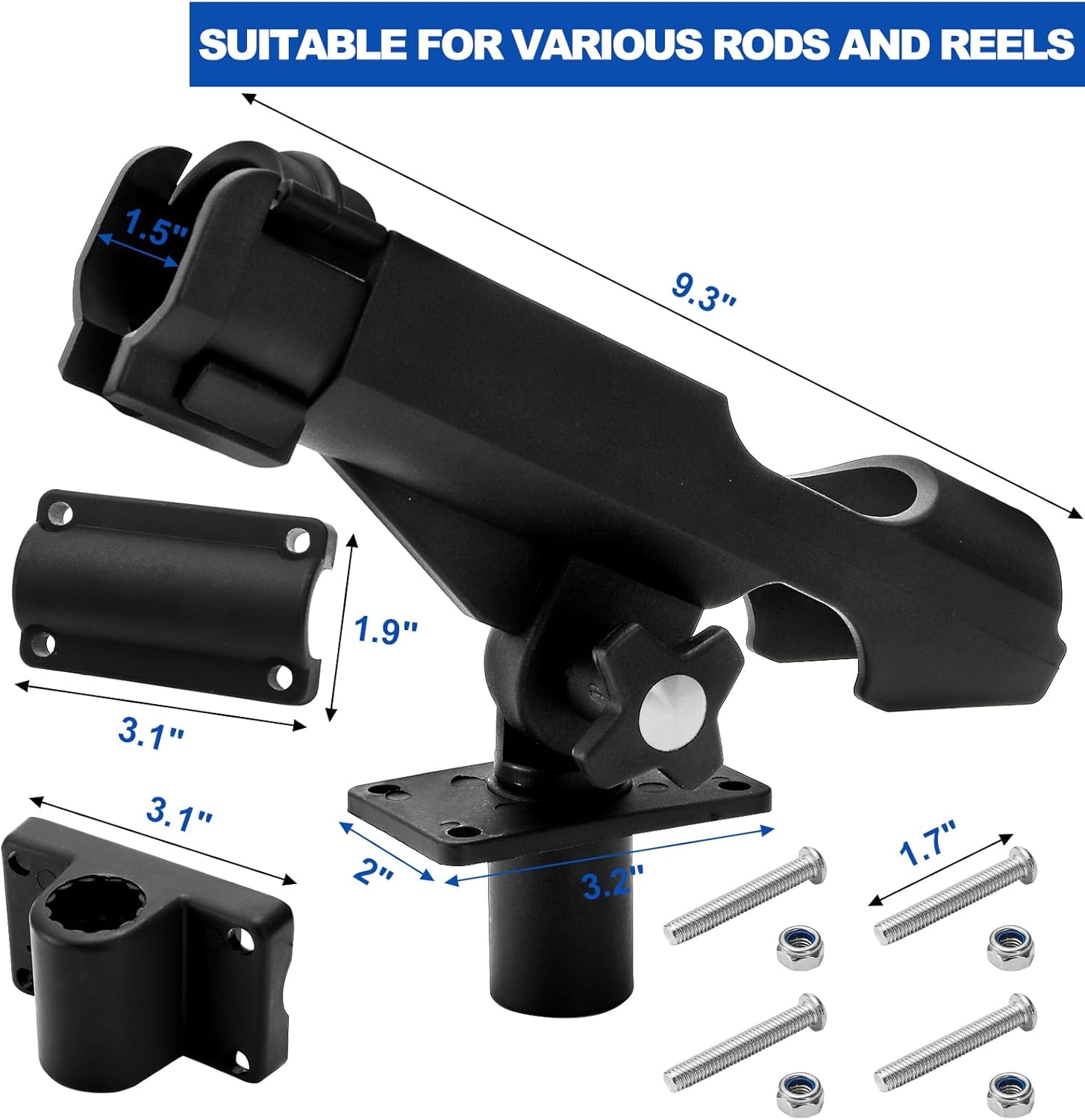 2 Pack Fishing Rod Holder with - Fishing Rod Boat recensione e prezzo
