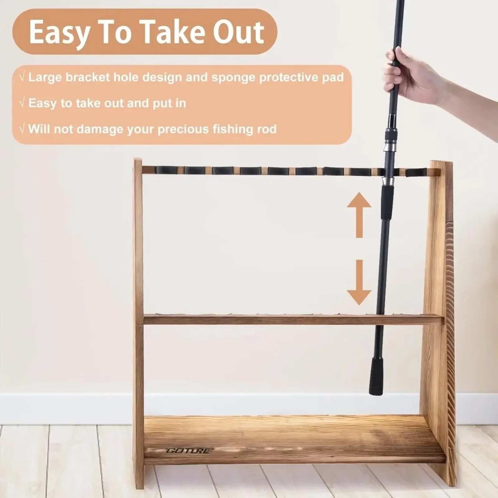 Goture 10 Slots Carbonized Pin - Fishing Rod Rack recensione e prezzo