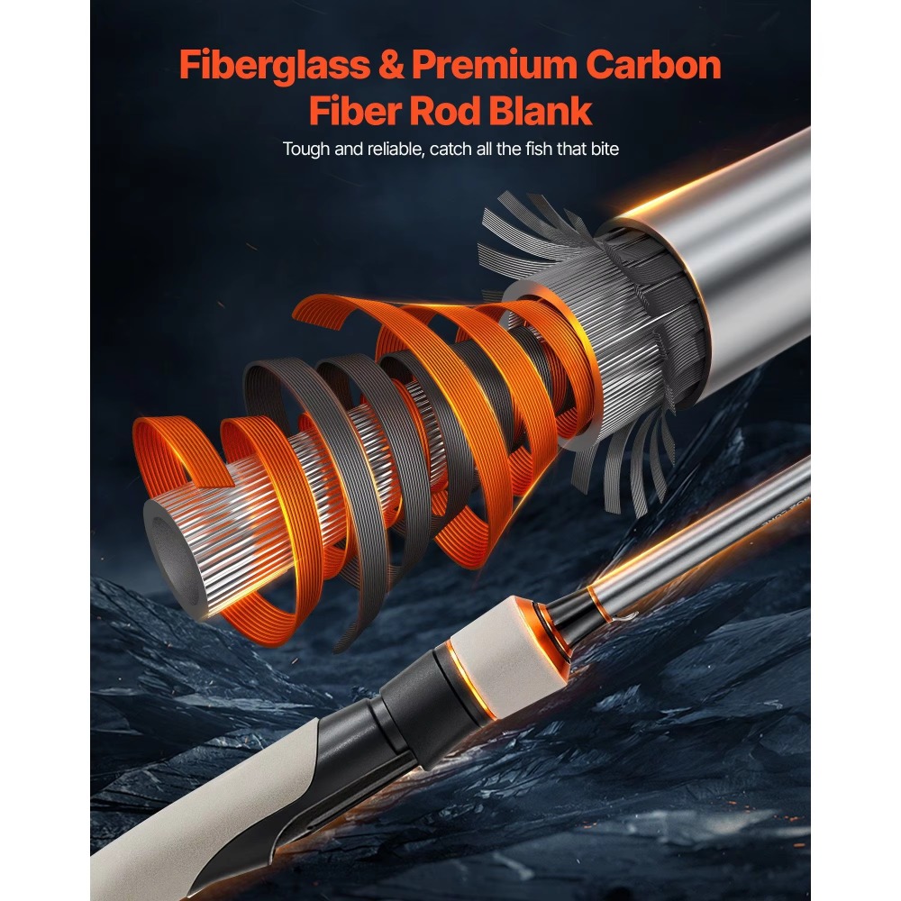 Carbon Fiber Bass Fishing Pole - Fishing Rod Carbon Fiber recensione e prezzo