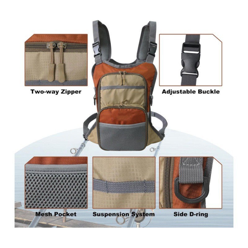 Waterproof Fishing Chest Bag,  - Fishing Rod Fly recensione e prezzo