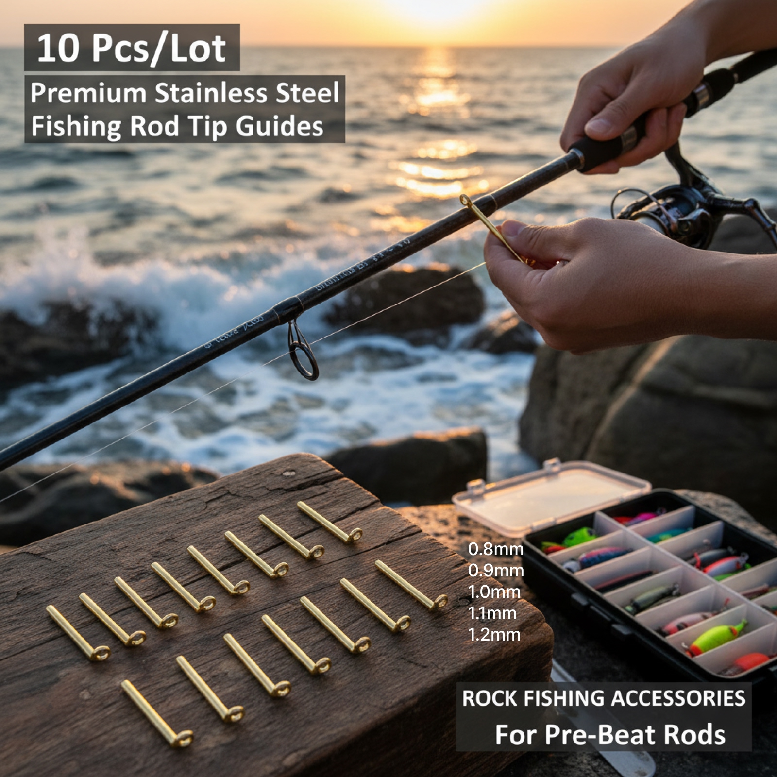 10pcs Fishing Rod Guides Tip T - Fishing Rod Tip Replacement recensione e prezzo