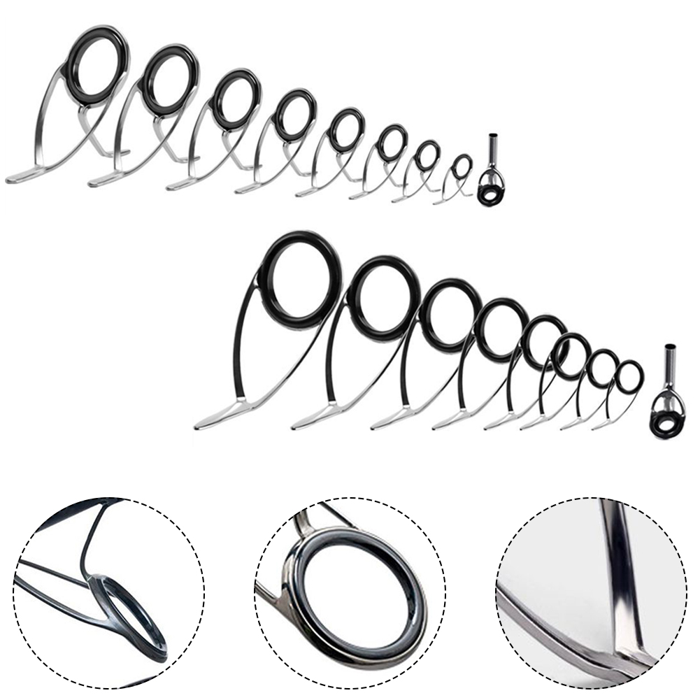 9 Pcs Fishing Rod  Guide Ceram - Fishing Rod Tip Replacement recensione e prezzo