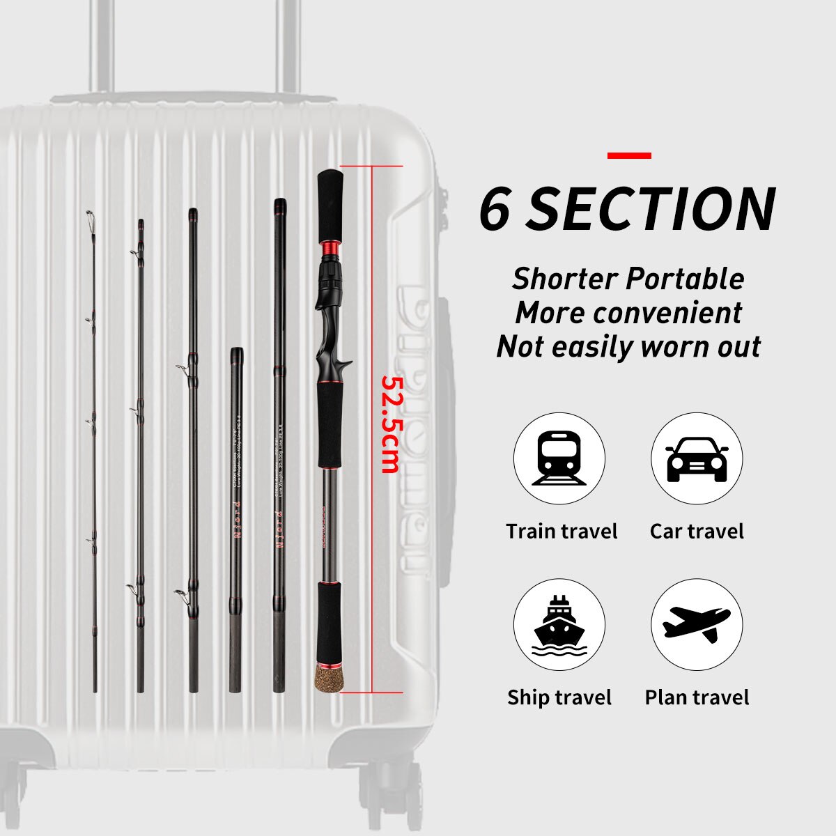 Fishing Rod 6 Section Casting  - Fishing Rod Surf recensione e prezzo