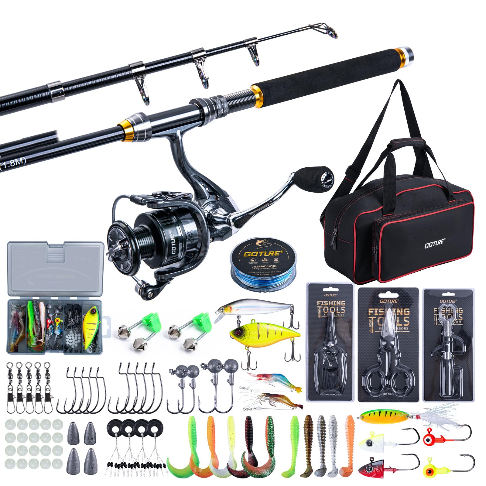 Goture Fishing Telescopic Rod  - Fishing Rod Spinning recensione e prezzo